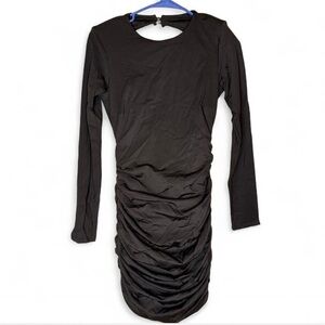 Bardot Elegant Black Ruched Dress